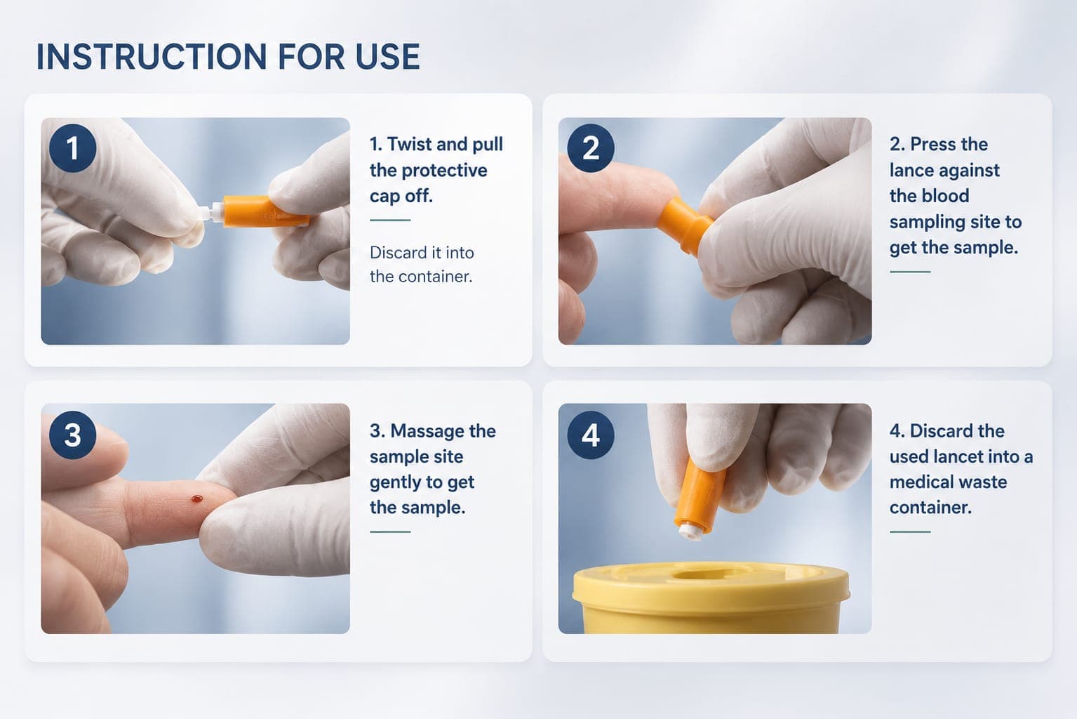 Safety lancet instructions